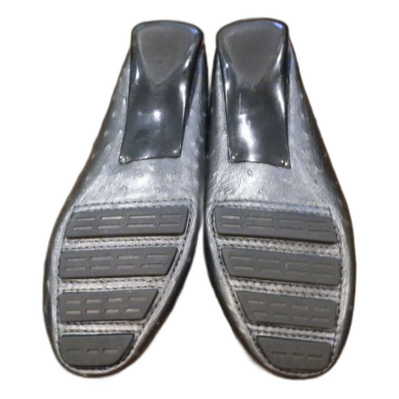 Robert Zur Flats Loafers Shoes Gray Charcoal Metallic Women's Size 7C New - Picture 4 of 4